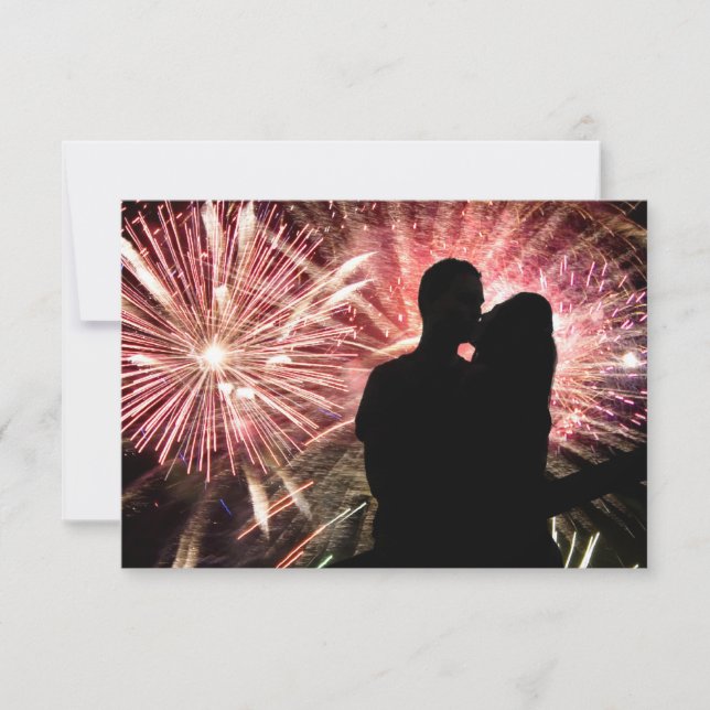 Fireworks Couple Kissing Silhouette (Framsida)