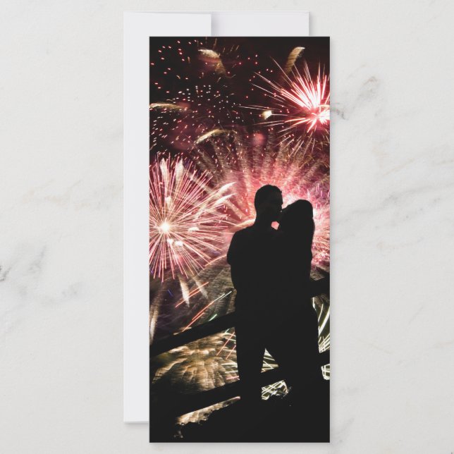 Fireworks Couple Kissing Silhouette (Framsida)