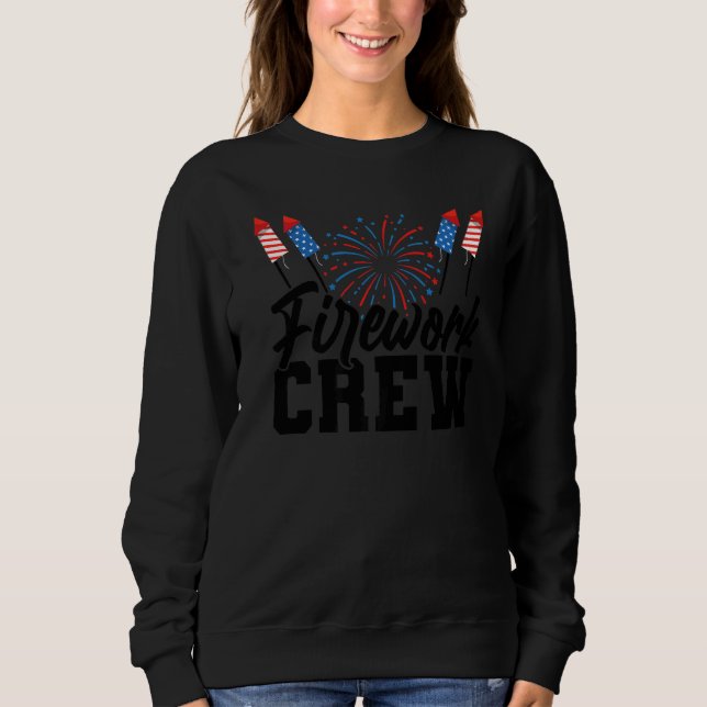 Fireworks Crew Usa T Shirt (Framsida)