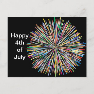 Fireworks Design 3 juli 4:e vykort