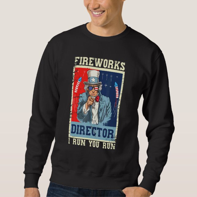 Fireworks Director farbror Sam Retro I Springa You Lång Ärmad Tröja (Framsida)
