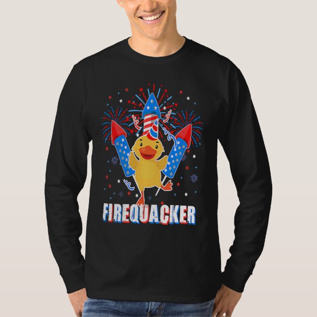 Fireworks Director Firecracker Firequacker T Shirt (Framsida)