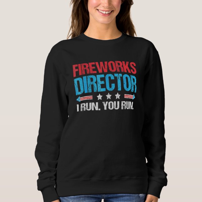 Fireworks Director - I Springa dig Springa 4:e jul T Shirt (Framsida)