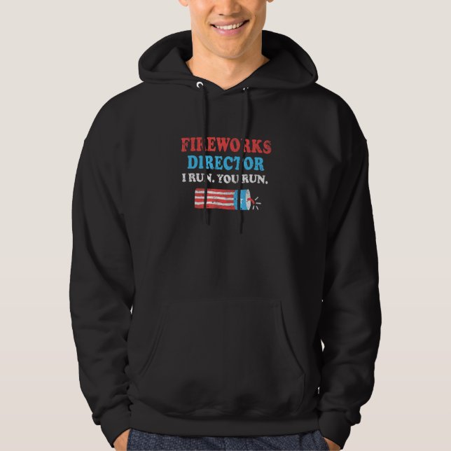 Fireworks Director - I Springa You Springa 4:e jul Hoodie (Framsida)