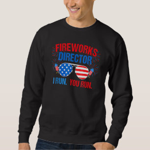 Fireworks Director I Springa You Springa 4:e juli Lång Ärmad Tröja