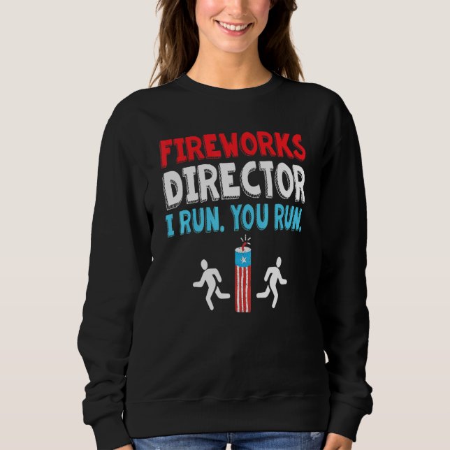 Fireworks Director I Springa You Springa 4:e juli  T Shirt (Framsida)