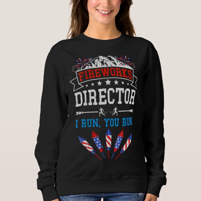 Fireworks Director I Springa You Springa 4:e juli  T Shirt (Framsida)