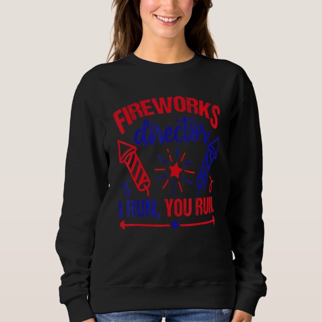 Fireworks Director I Springa You Springa 4 juli US T Shirt (Framsida)