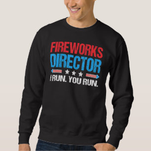 Fireworks Director I Springa You Springa Patriotic Lång Ärmad Tröja