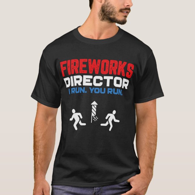 Fireworks Director I Springa You Springa Patriotic T Shirt (Framsida)