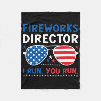 Fireworks Director jag springer du springer 4 juli Fleecefilt