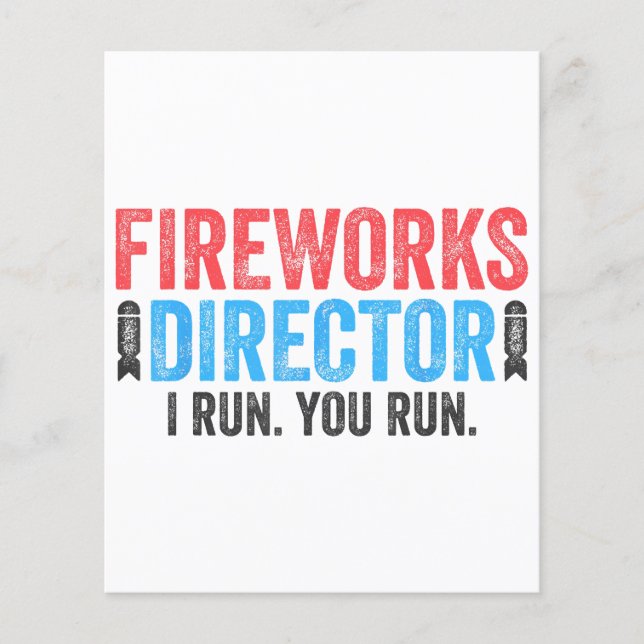 Fireworks Director T-Shirt 4:e juli Shirt (Framsida)