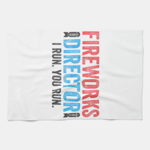 Fireworks Director T-Shirt 4:e juli Shirt Kökshandduk