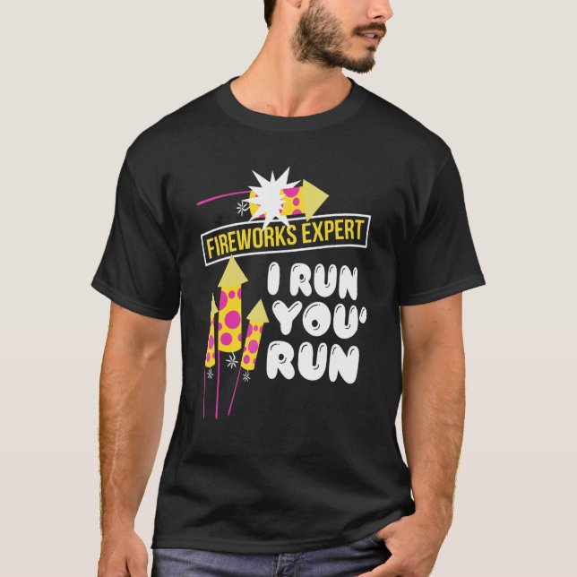 Fireworks Expert I Springa You Springa 1 T Shirt (Framsida)