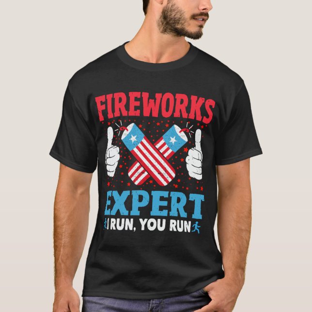 Fireworks Expert I Springa You Springa Funny 4 jul T Shirt (Framsida)