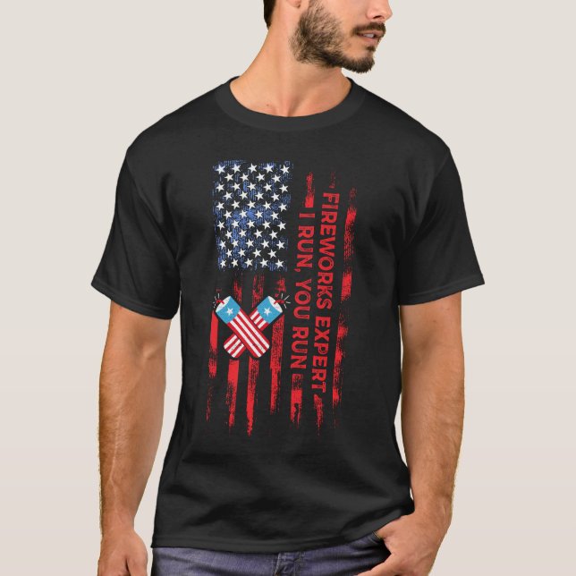 Fireworks Expert I Springa You Springa Funny 4 jul T Shirt (Framsida)