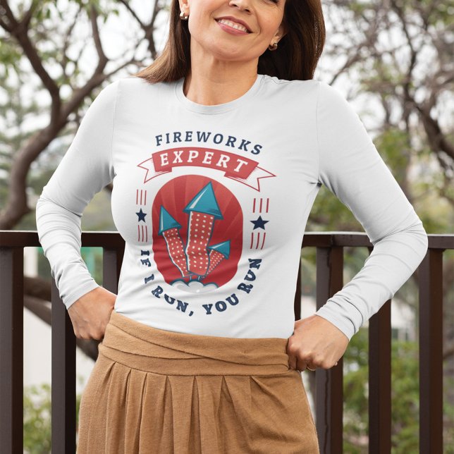 Fireworks Expert Mamma juli 4:e oberoende USA T Shirt (Skapare uppladdad)