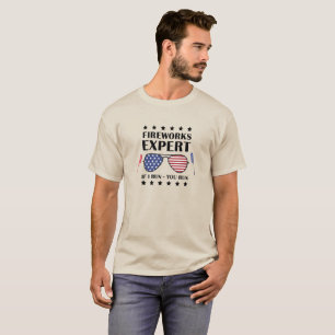 Fireworks Expert Om jag Springa You Springa, 4 jul T Shirt