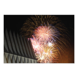 Fireworks explodera fototryck