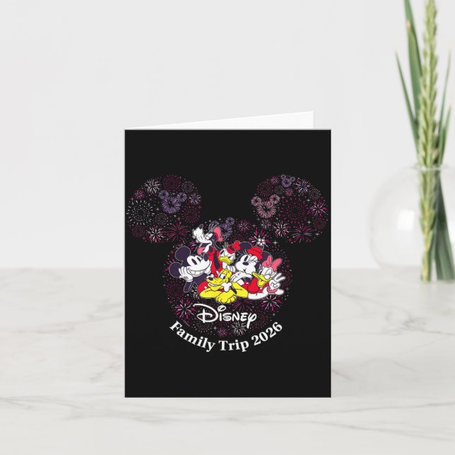 Fireworks Family Trip 2026 Valentine's Day Vacatio Kort (Framsida)