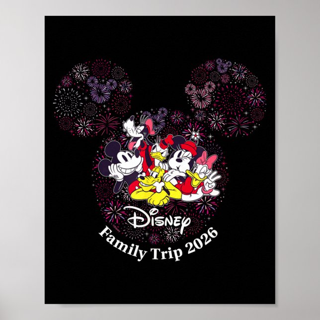 Fireworks Family Trip 2026 Valentine's Day Vacatio Poster (Framsidan)