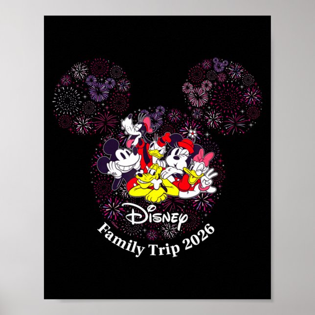 Fireworks Family Trip 2026 Valentines Day Vacatio  Poster (Framsidan)