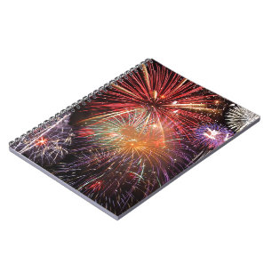 Fireworks Finale Anteckningsbok Med Spiral
