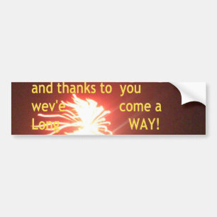 Fireworks Firande med Tack Message Bildekal