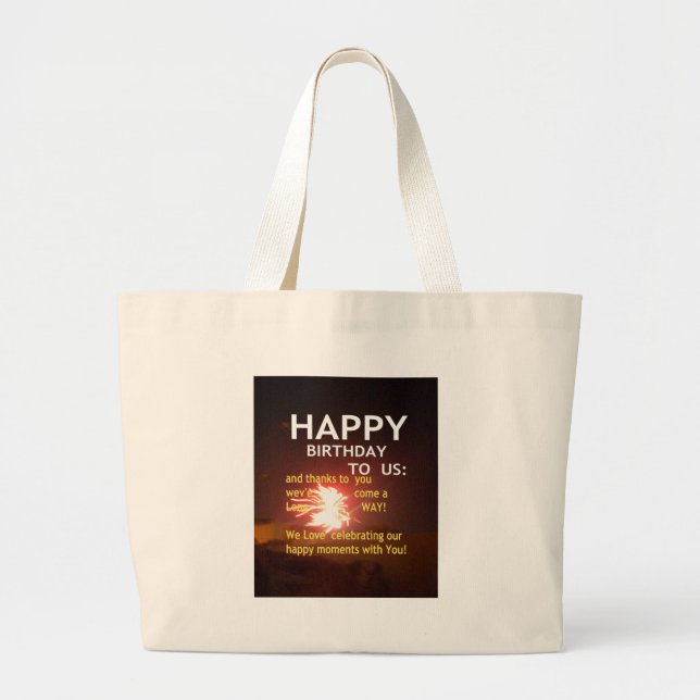 Fireworks Firande med Tack Message Jumbo Tygkasse (Framsidan)