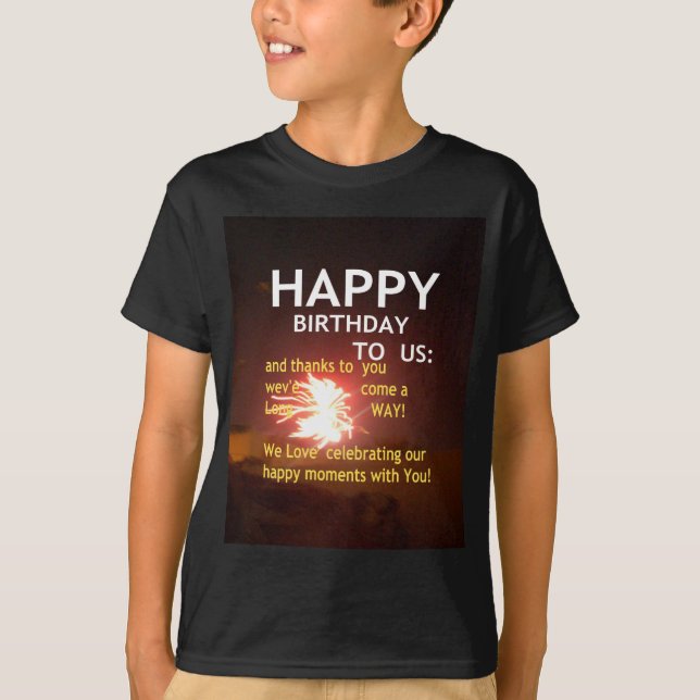 Fireworks Firande med Tack Message Tee (Framsida)