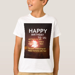Fireworks Firande med Tack Message Tee Shirt