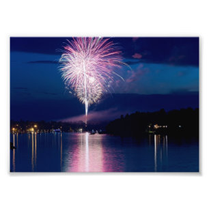 Fireworks firande på Öster Gull Sjö Fototryck
