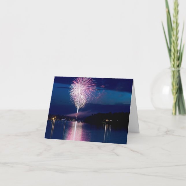 Fireworks firande på Öster Gull Sjö Kort (Framsida)