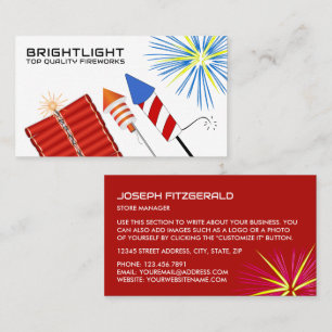 Fireworks, Fireworks Sales Visitkort