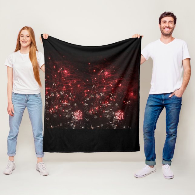 Fireworks Fleece Blanket (På plats)