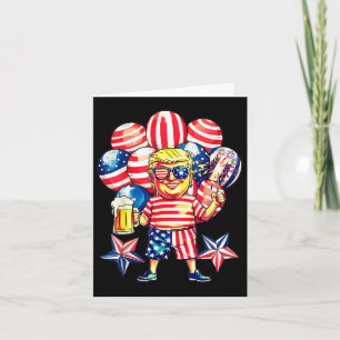 Fireworks Funny Trump Patriotic American Lycklig 4 Kort
