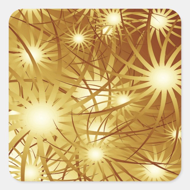 Fireworks Fyrkantigt Klistermärke (Framsida)