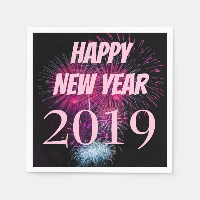 Fireworks Galore New Years Party Pappersservett (Framsidan)