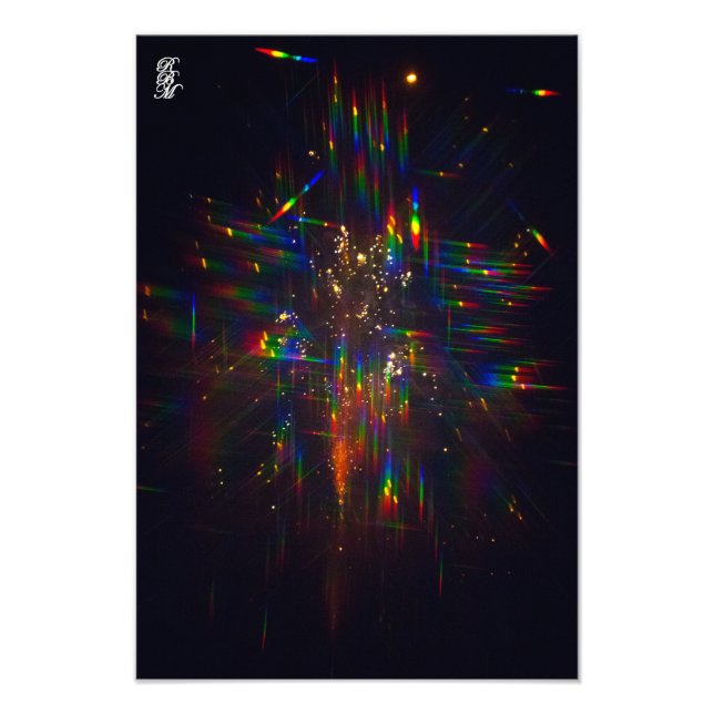 Fireworks genom 3D Glass 2 Fototryck (Framsidan)