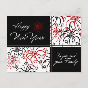 Fireworks Gott nytt år-vykort Helg Vykort