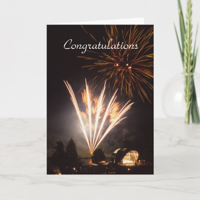 Fireworks grattiss-kort kort (Framsida)