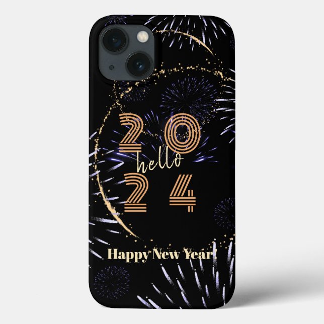 Fireworks Hej 2024 New Year Helgdag (Baksida)