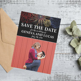 Fireworks Himlar 4 juli Bröllop spara datum Datumet