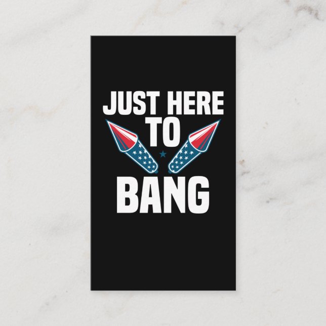 Fireworks Humor American Flag 4th July Visitkort (Framsida)