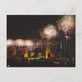 Fireworks i Houston Texas Vykort