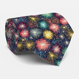 Fireworks i Multi Färg på Navy Tie Slips