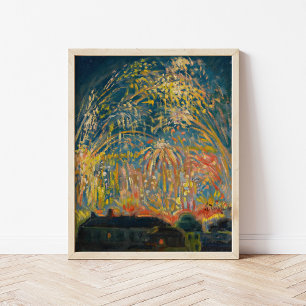 Fireworks i Nice   Nikolai Tarkhov Poster