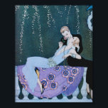 Fireworks i Paris Art Deco Poster<br><div class="desc">Fireworks i Paris Art Deco poster. Ett konstdeco-exempel från Georges Barbier. Fireworks i Paris har en romantisk scen som skildrar en kvinna i en blå klänning som lutar sig lovande in i en ung mans arm i en tuxedo. Kvinnan hiss en ro till sin kind som fyrverkeripjäs ovanför dem. En...</div>