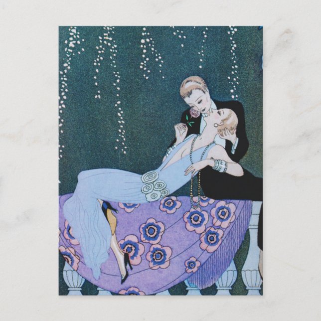 Fireworks i Paris Art Deco-vykort Vykort (Framsida)