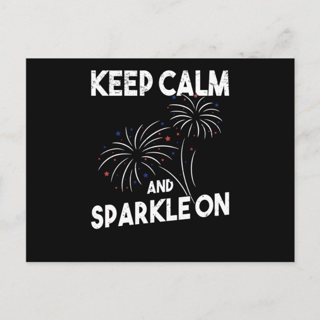 Fireworks Independence day 4:e juli Vykort (Framsida)